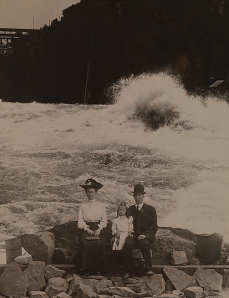 FS Family in front of Whirlpool Rapids, Niagara Falls, Photomontage, 1905
